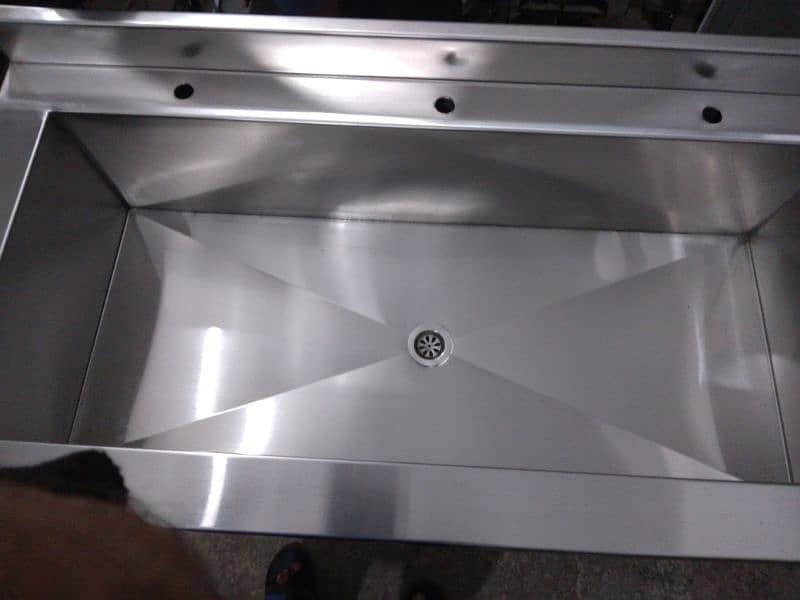 washing sink 24x48 double tub stainless Steel non magnet 10