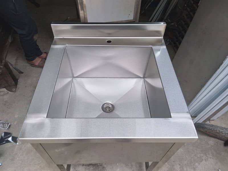 washing sink 24x48 double tub stainless Steel non magnet 11