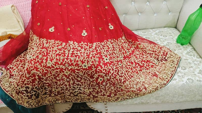 Bridal Lehnga With bridal purse and heels for sale 3