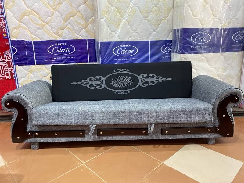 SOFA CUM BED (2in1)(sofa + bed)(Molty foam)(10 years warranty ) 1
