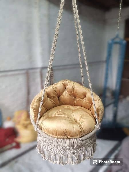 Macrame Hanging Swing Hand Woven Jhoola For Indoor | Outdoor. 4