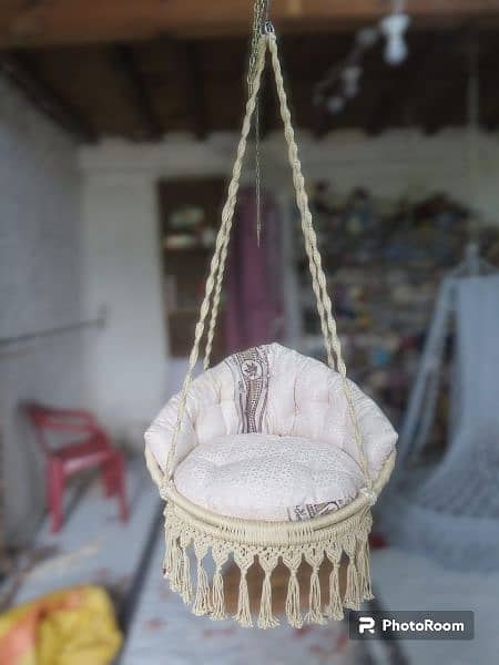 Macrame Hanging Swing Hand Woven Jhoola For Indoor | Outdoor. 6
