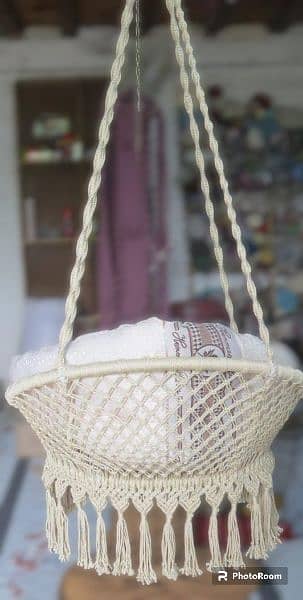 Macrame Hanging Swing Hand Woven Jhoola For Indoor | Outdoor. 7