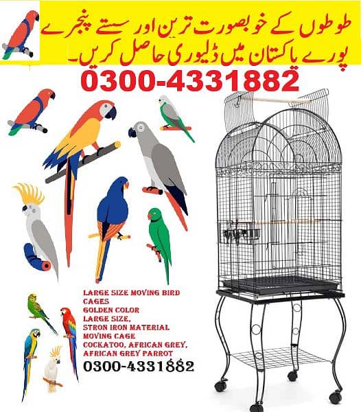 Best quality Cages for Raw parrots, Grey parrots, all other pet birds 10