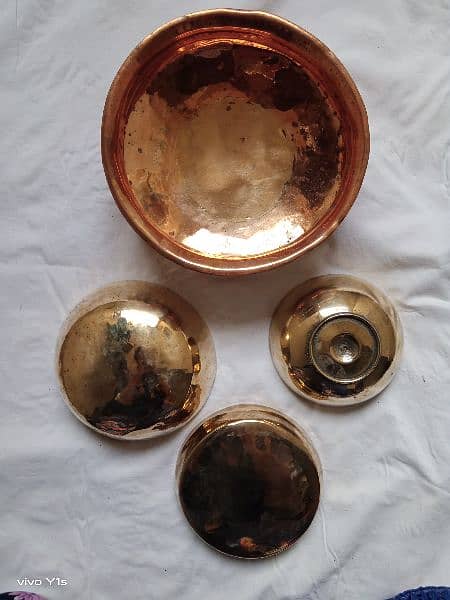 antique copper, pital and bronze mix utensil set _03373159574 12