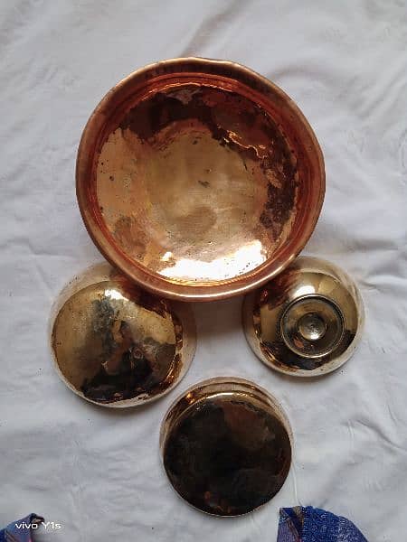 antique copper, pital and bronze mix utensil set _03373159574 13