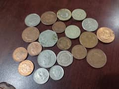 Antique Coins Pakistan and others pounds Dollar