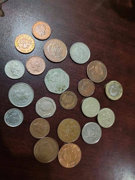Antique Coins Pakistan and others pounds Dollar 4