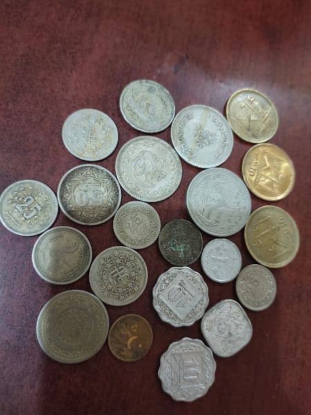 Antique Coins Pakistan and others pounds Dollar 12