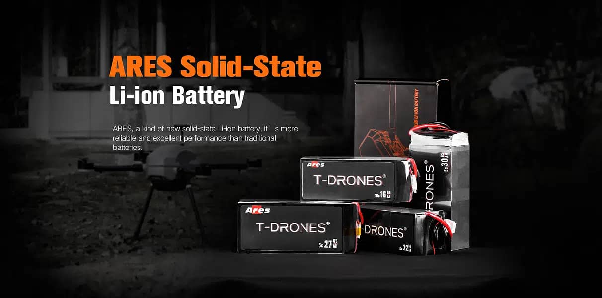 Ares T-Drones 6s 30000mah li-ion solid state drone battery 0