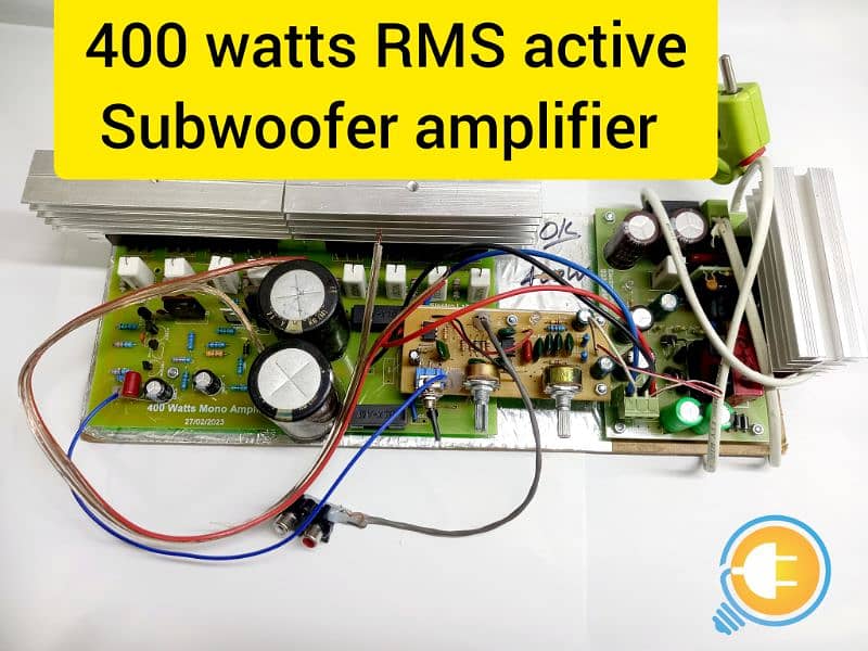 400 watts RMS active subwoofer kit 0