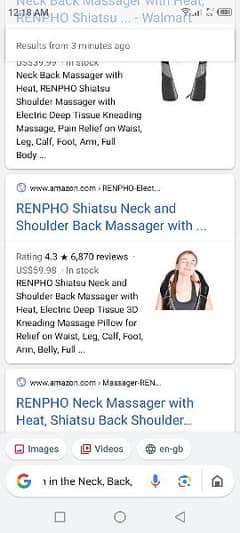 RENPHO Shiatsu Neck and Shoulder Back Massage Pillow for Relief