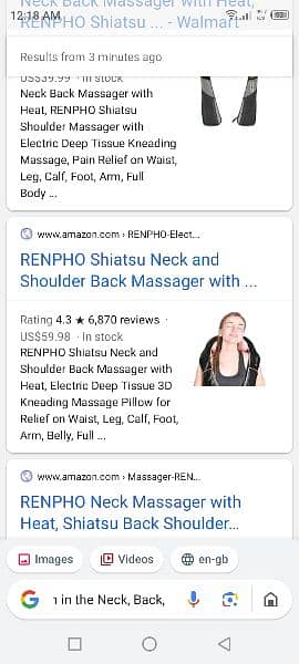 Renpho Shiatsu Neck and Shoulder Back Massager with Heat, Deep