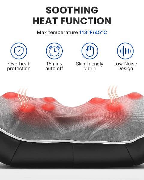 RENPHO Shiatsu Neck and Shoulder Back Massage Pillow for Relief 4