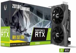 ZOTAC RTX 2060 6GB, GDDR6, Gaming Graphics Card  WITH BOX