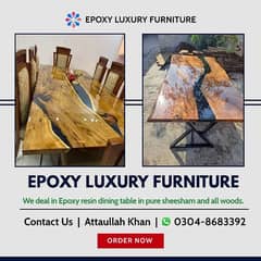 epoxy luxury dinning table. Delivery all Pakistan. contct 0304-8683392
