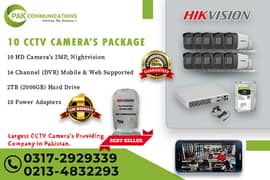 10 CCTV Cameras Pacakge Hikvision (Authrozied Dealer)