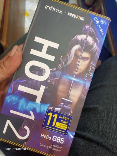 infinix hot 12, 6/128, just box opened