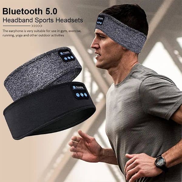 Original Wireless Bluetooth Headset sports sleep headband earbud mask 1