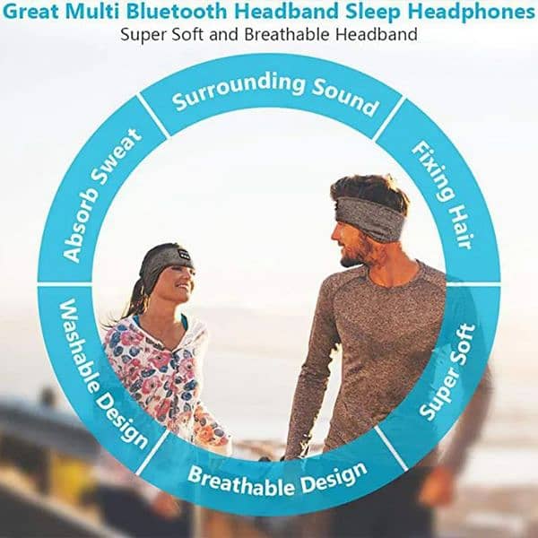 Original Wireless Bluetooth Headset sports sleep headband earbud mask 5
