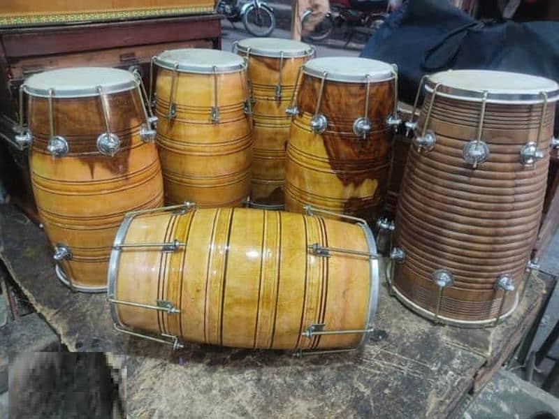 wooden Dholak best quality for wedding mehndi functions 3