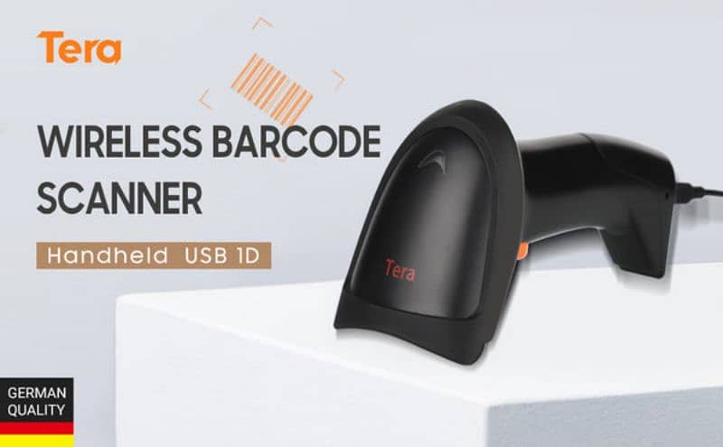 Amazon Branded Tera Laser Barcode Handheld Scanner with stand 8