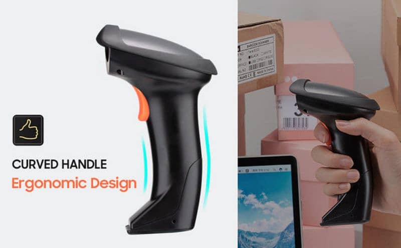 Amazon Branded Tera Laser Barcode Handheld Scanner with stand 9