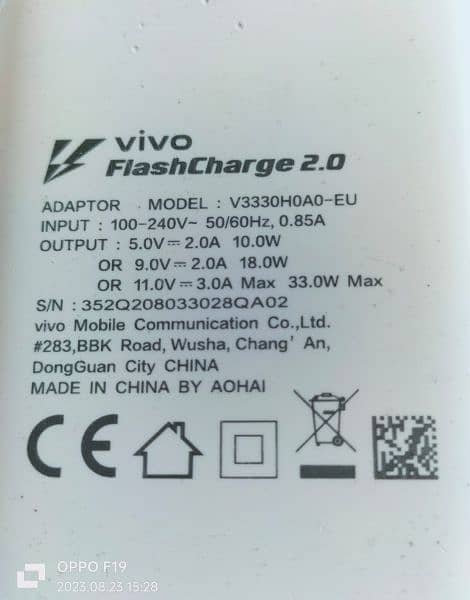 Vivo v21e charger 03129572280 2