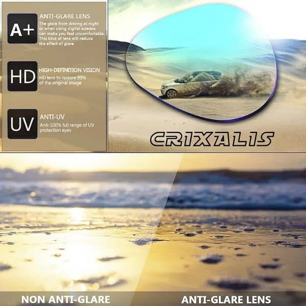 CRIXALIS Pilot Sunglasses Male/Female Unisex Anti Glare/Driving Shades 6