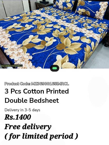 Double  Bedsheets  Cotton, Free Home Delivery 14
