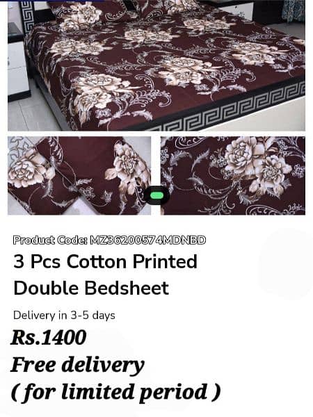 Double  Bedsheets  Cotton, Free Home Delivery 17