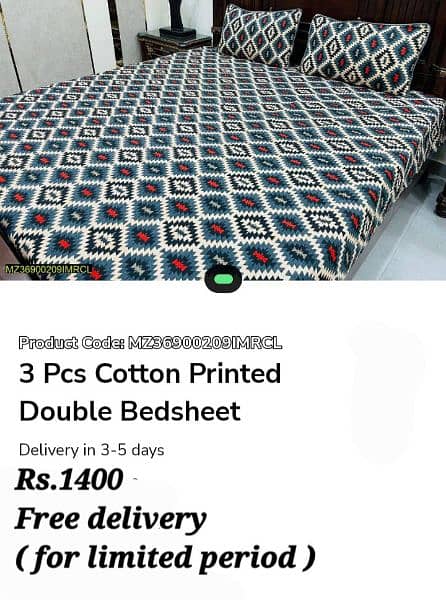 Double  Bedsheets  Cotton, Free Home Delivery 18