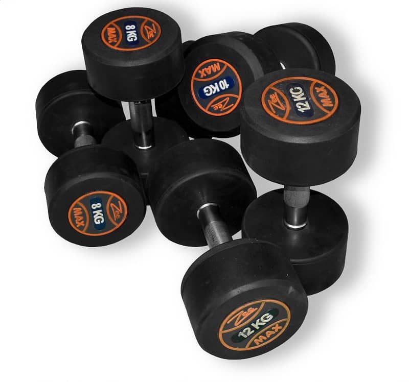 Rubber Coated Dumbbells|Home Gym Fitness Equipment 0