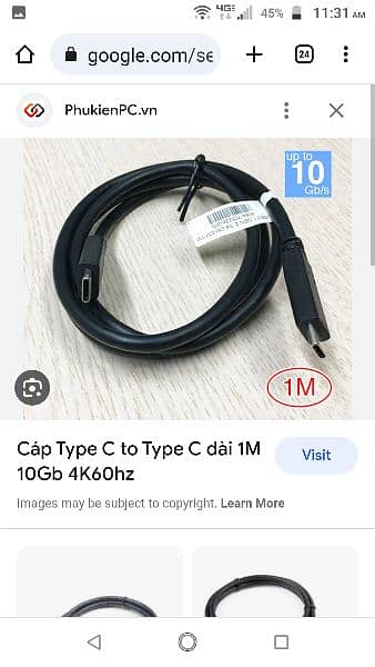 4k 60hz display 3.1 Gen 2 cable 1 Meter 8