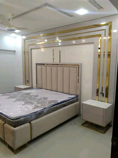 king size bed with 2 side tables  03002280913 7