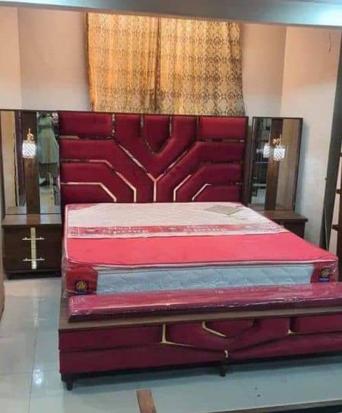 king size bed with 2 side tables  03002280913 10