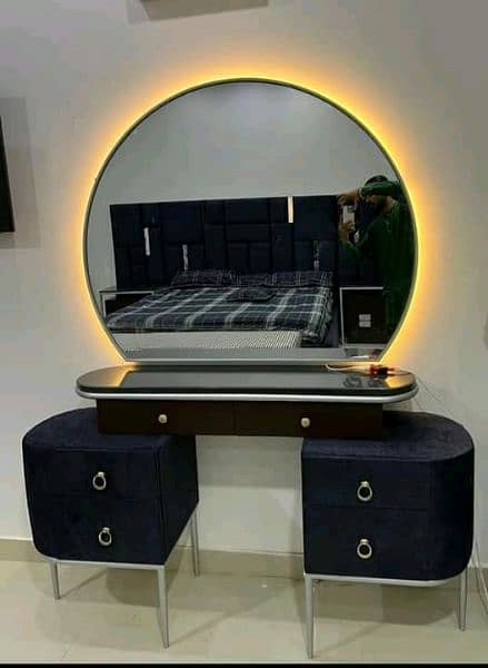 king size bed with 2 side tables  03002280913 14