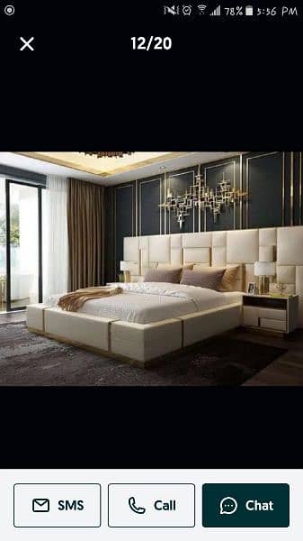 king size bed with 2 side tables  03002280913 17