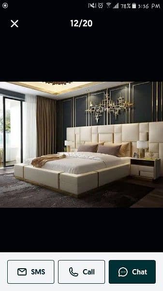 king size bed with 2 side tables  03002280913 1