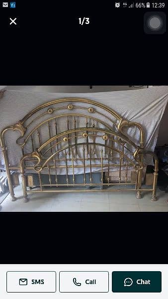 Antique solid brass bed 2