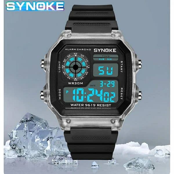 SYNOKE Digital Watches Men Sports Luminous 0