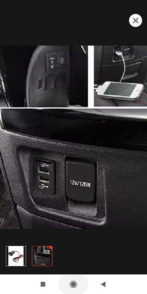 Toyota VIGO Dual USB car charger genuine fitting 100/% original 3