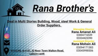 Construction, Maintenance and Repairing Services