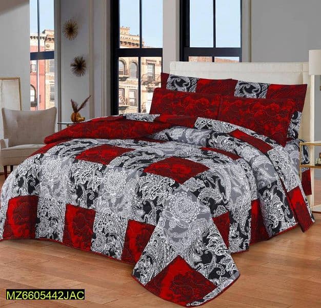 7 pcs Double Bed Digital Print Comforter set 0