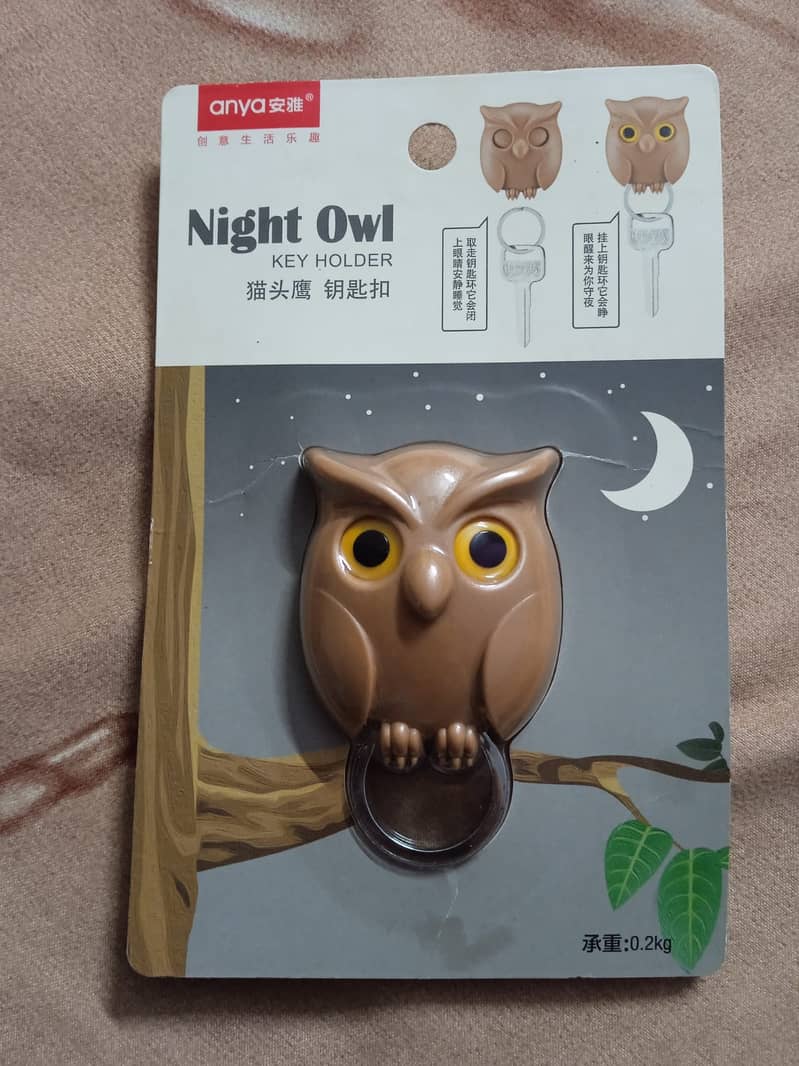 Key Holder Cute Night Owl Key Holder Wall For Hanging Key (Call me Onl 0