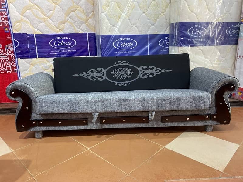 sofa cum bed (2in1)(sofa + bed)(Molty foam )(10 years warranty ) 2