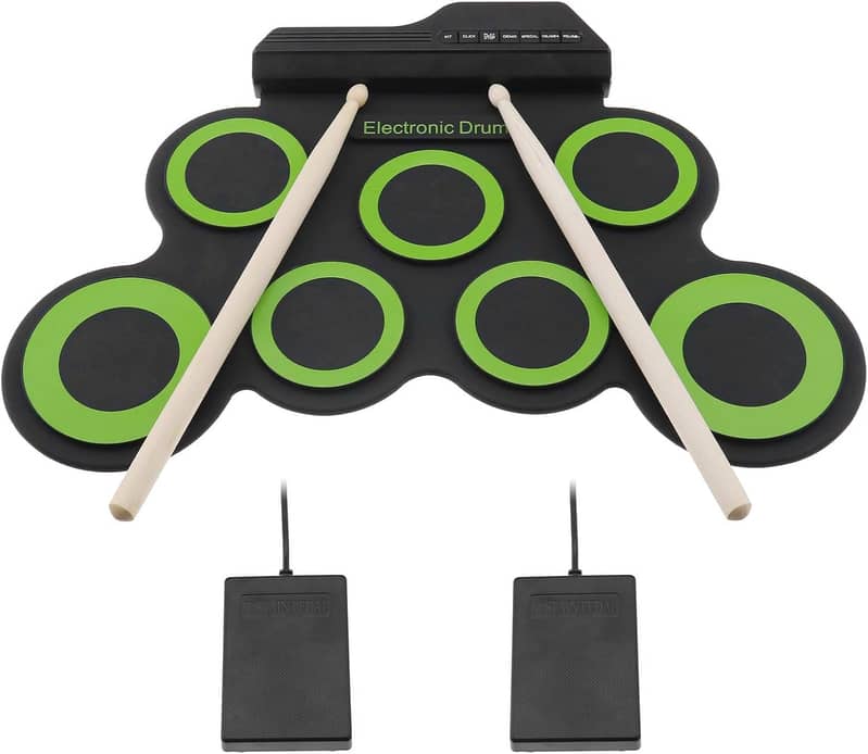 Gift For Kids Electronic Drum Set, Built-In Speaker 10H Playing Time 2