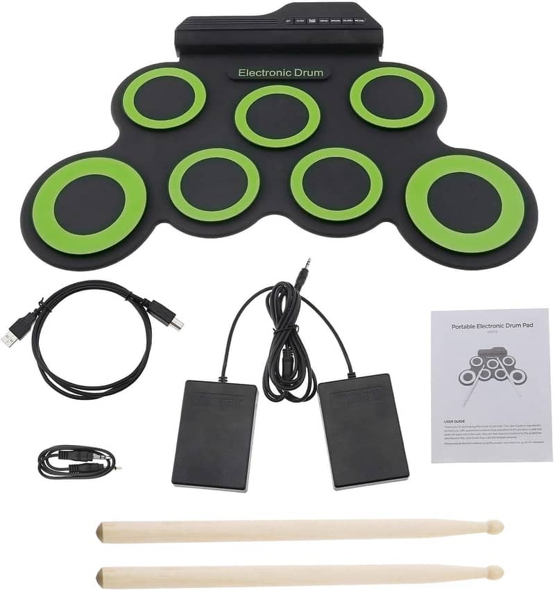 Gift For Kids Electronic Drum Set, Built-In Speaker 10H Playing Time 8