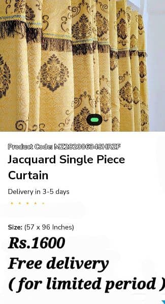 Beautiful  Curtains  ( Free home delivery ) 1