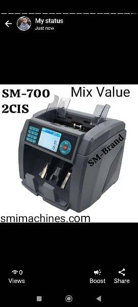 SM-2100D2 Cash counting machine,99.9% Fake note detect, packet Counter 14